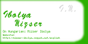 ibolya mizser business card